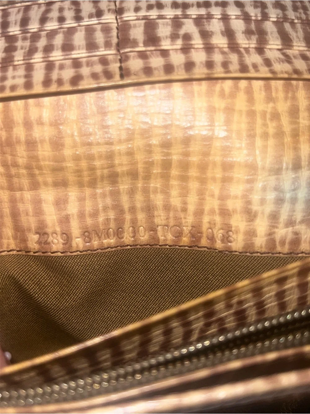 Fendi Brown Zucca Monogram Wallet with Tan Trim